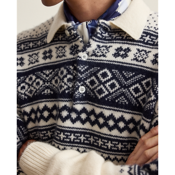 Kaschmirpullover mit Polokragen