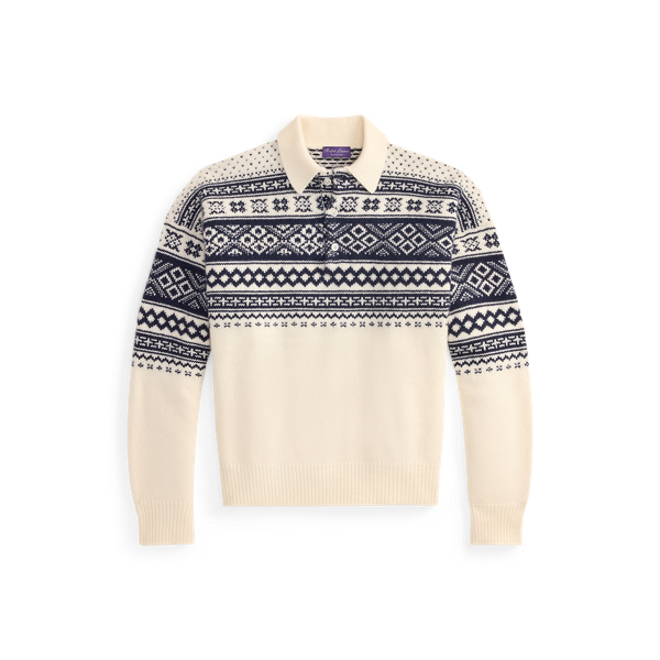 Kaschmirpullover mit Polokragen