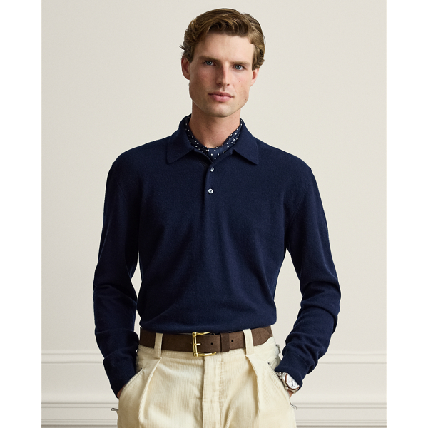 Pull col polo en cachemire