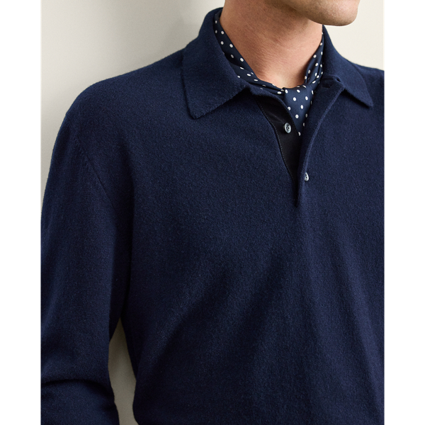 Pull col polo en cachemire