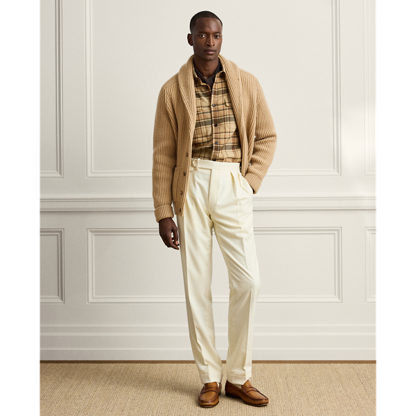 Textured Cashmere Shawl Cardigan