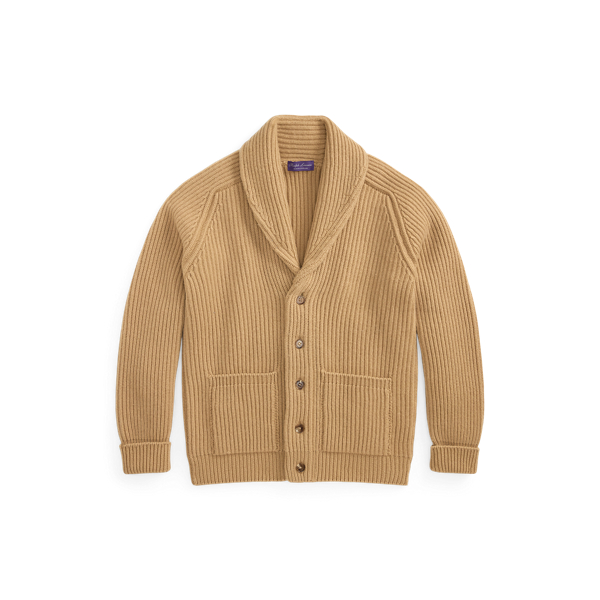 Textured Cashmere Shawl Cardigan