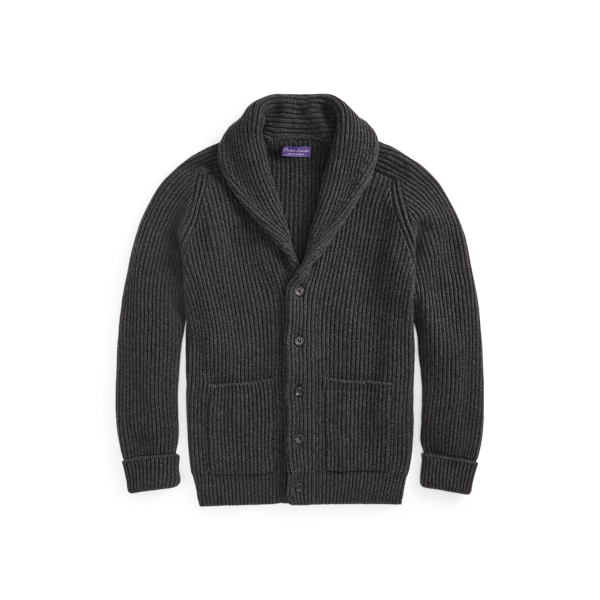Textured Cashmere Shawl Cardigan
