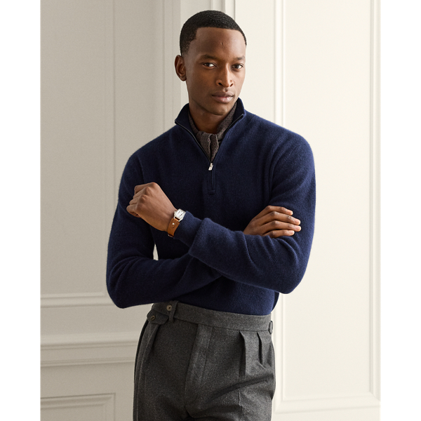 Maglia in cashmere con cerniera