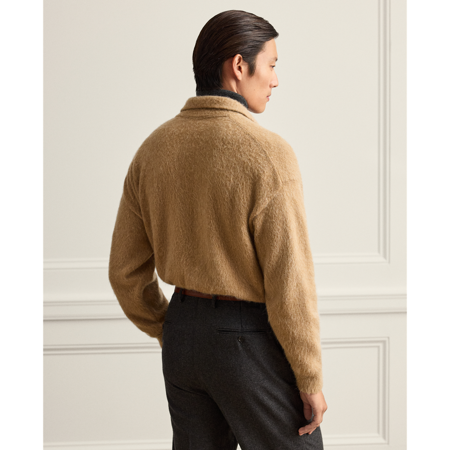 Мужской свитер Ralph Lauren Relaxed Fit Cashmere-Wool, цвет: Верблюжий меланжевый — фото 2