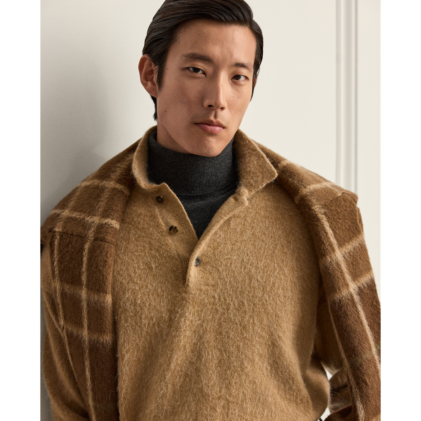 Мужской свитер Ralph Lauren Relaxed Fit Cashmere-Wool, цвет: Верблюжий меланжевый — фото 3