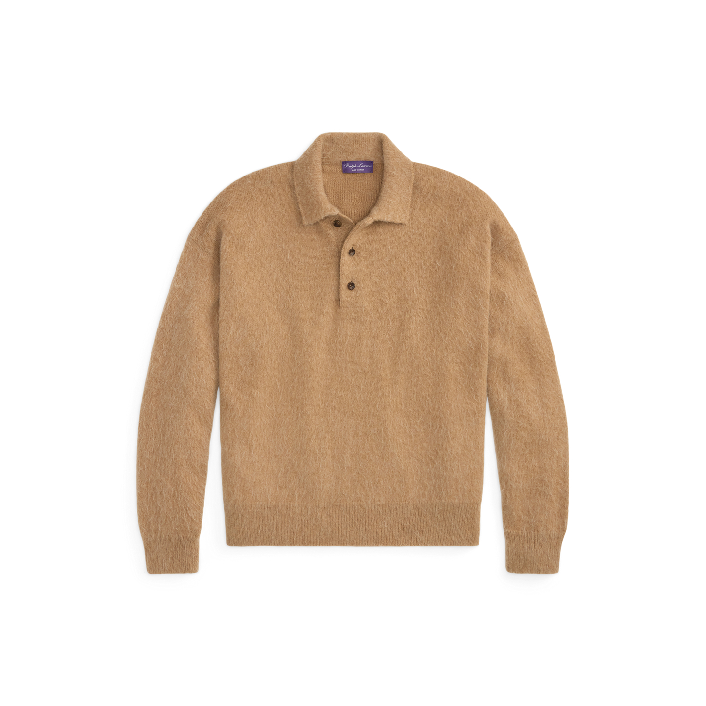 Мужской свитер Ralph Lauren Relaxed Fit Cashmere-Wool, цвет: Верблюжий меланжевый — фото 4