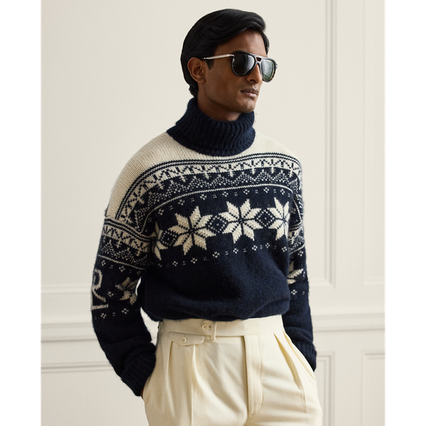 Kaschmir-Mohair-Rollkragenpullover