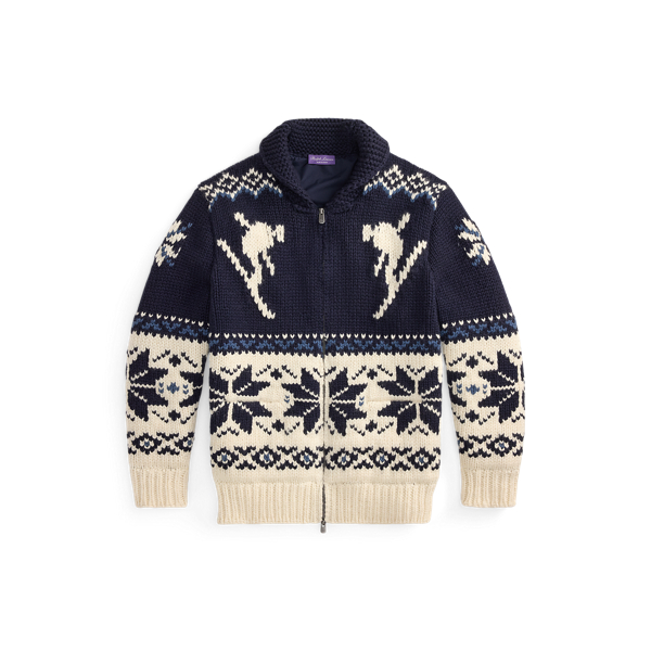 Wool-Cashmere Shawl Cardigan
