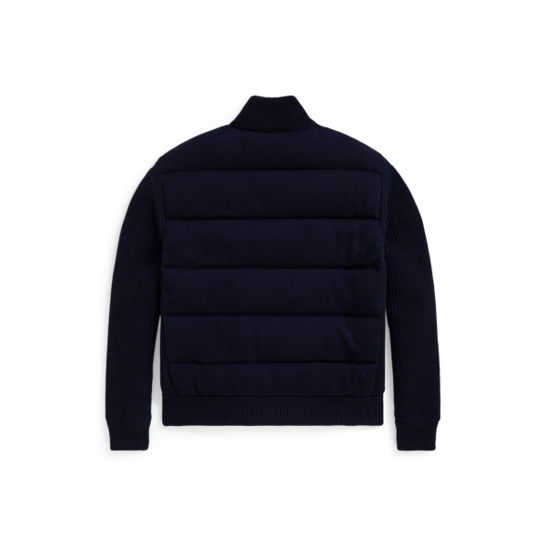 Cashmere Down Full-Zip Sweater