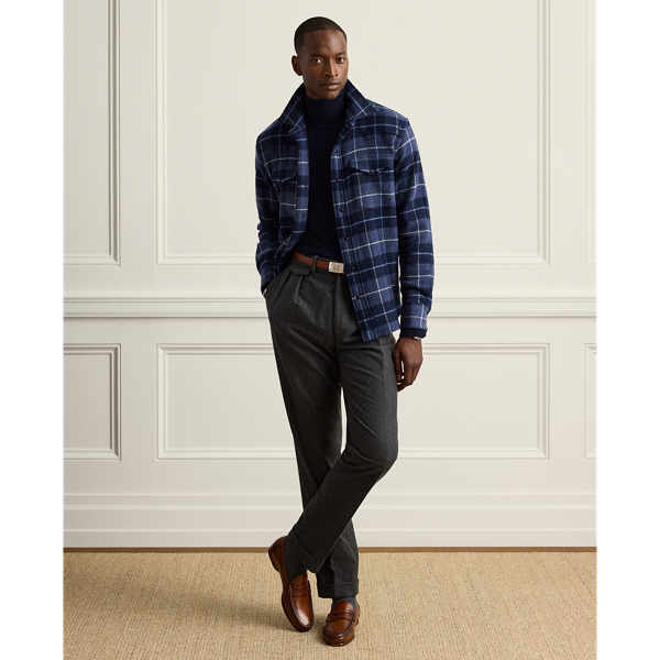 Plaid Cashmere Western Shirt