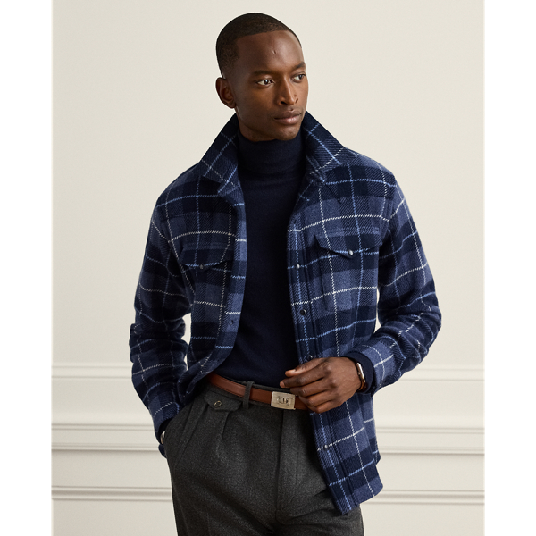 Plaid Cashmere Western Shirt