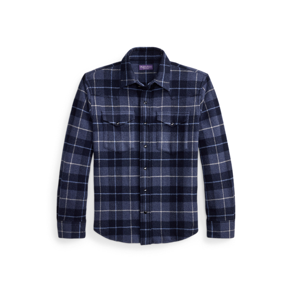 Plaid Cashmere Western Shirt