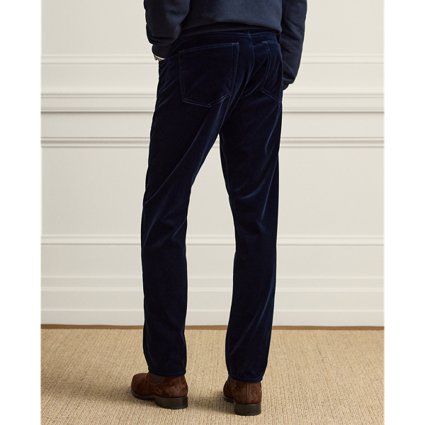 Straight Fit Velvet Five-Pocket Trouser