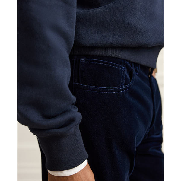 Straight Fit Velvet Five-Pocket Trouser