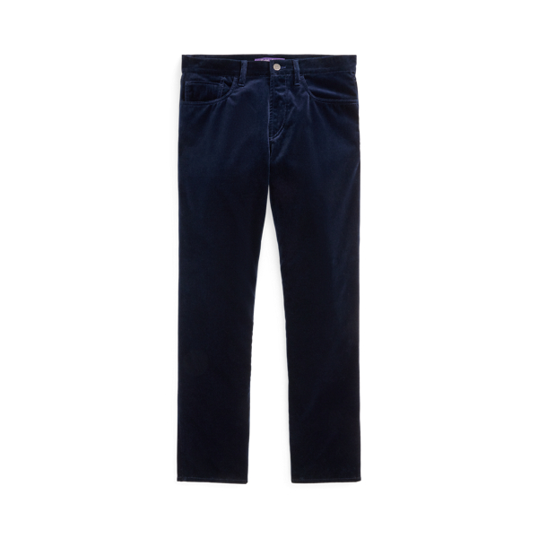 Straight Fit Velvet Five-Pocket Trouser