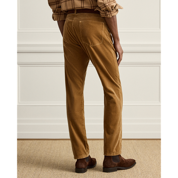Straight Fit Velvet Five-Pocket Pant
