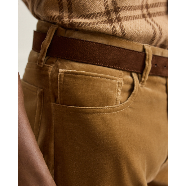 Straight Fit Velvet Five-Pocket Pant