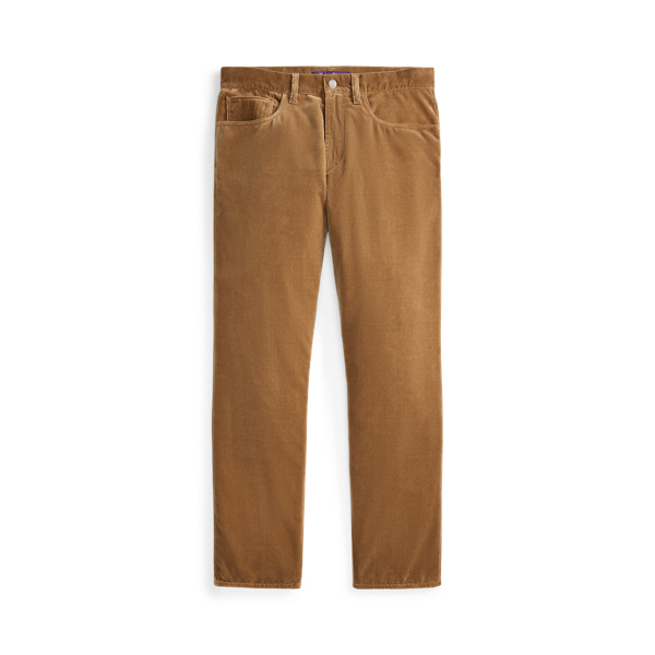 Straight Fit Velvet Five-Pocket Pant