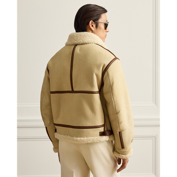 Blonde Lutton Shearling Aviator Jacket Purple Label 5