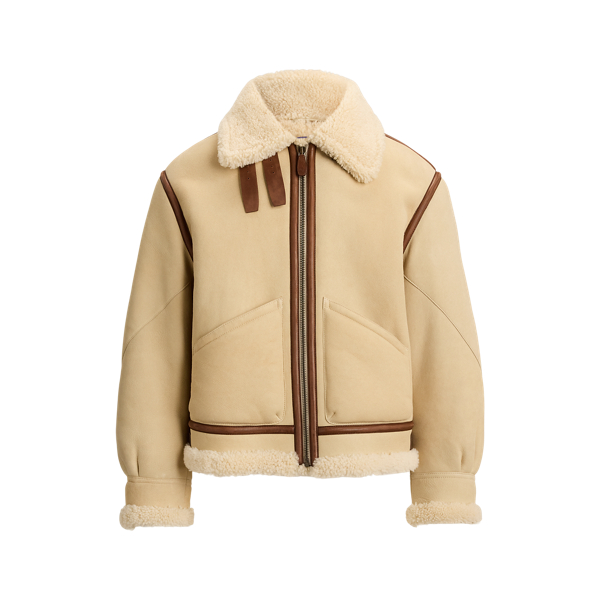 Lutton Shearling Aviator Jacket Purple Label 1