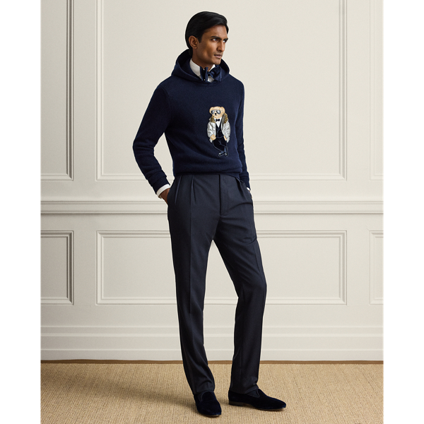 Kaschmir-Kapuzenpullover mit Polo&nbsp;Bear