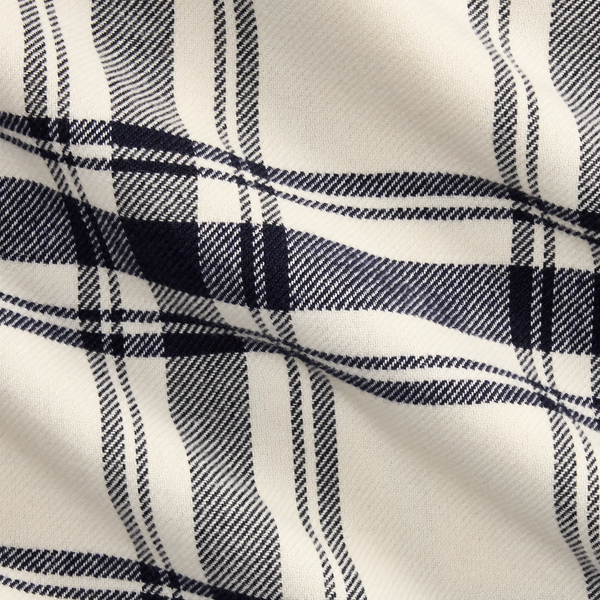 Plaid Cashmere-Cotton Shirt