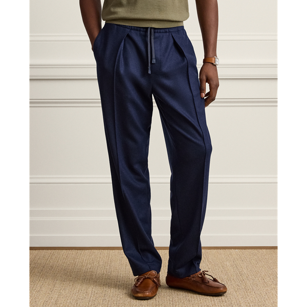 Pantaloni in misto cashmere con coulisse