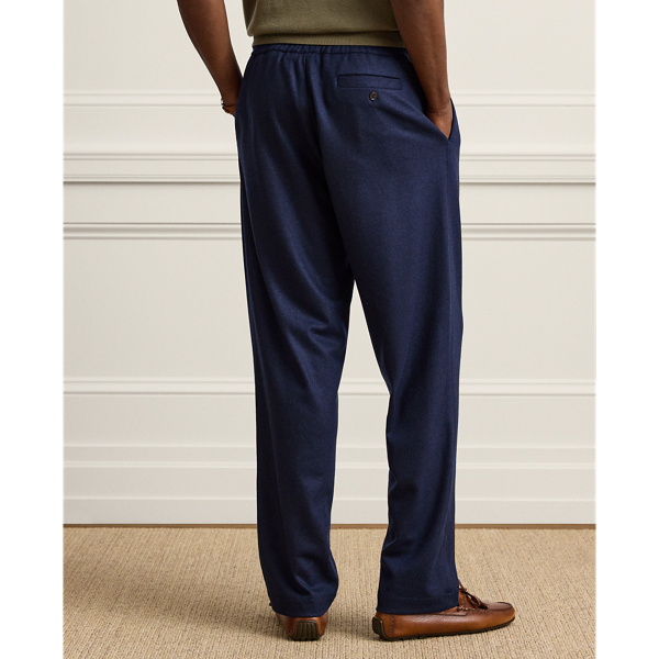 Pantaloni in misto cashmere con coulisse