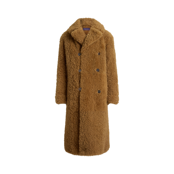 Manteau douillet en peau lain&eacute;e