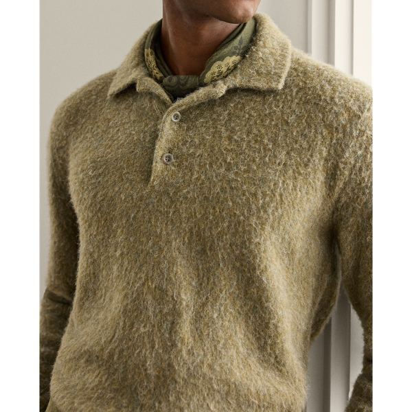 Kaschmir-Alpaka-Pullover mit Polokragen
