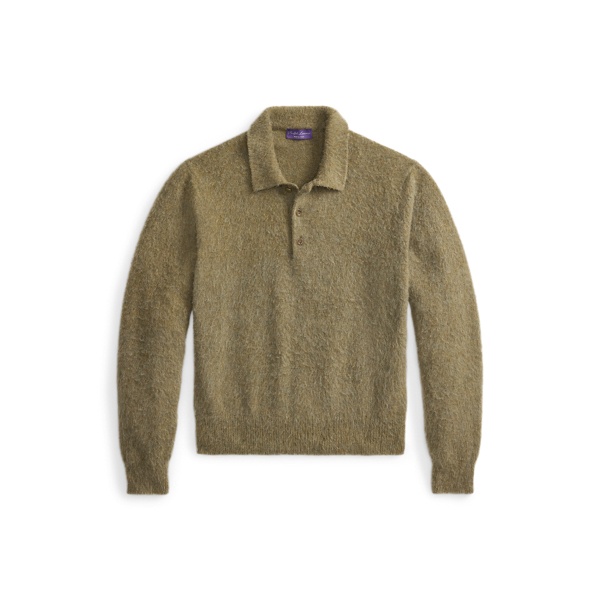 Kaschmir-Alpaka-Pullover mit Polokragen