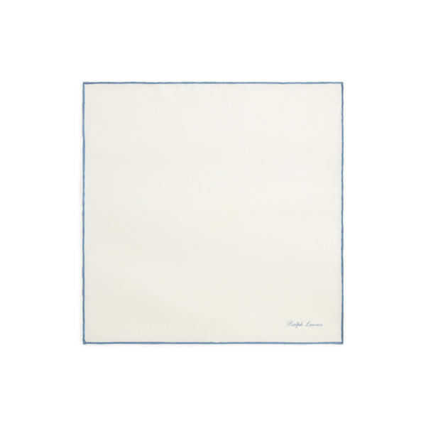 Tipped Linen Pocket Square