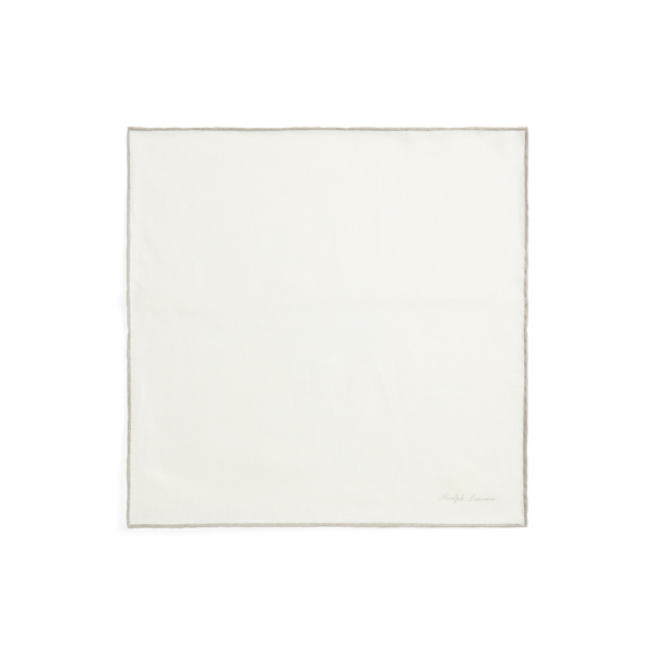 Tipped Linen Pocket Square