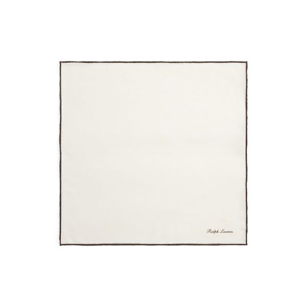 Tipped Linen Pocket Square