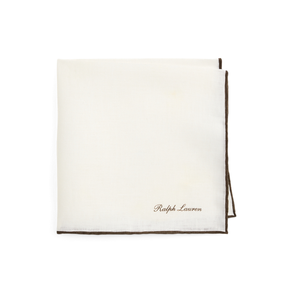 Tipped Linen Pocket Square