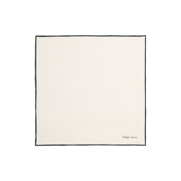 Tipped Linen Pocket Square