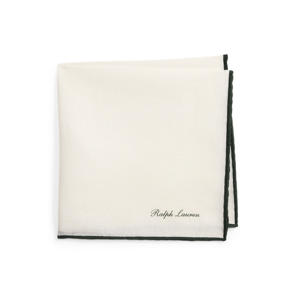 Tipped Linen Pocket Square