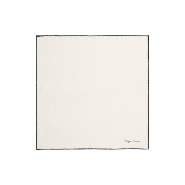 Tipped Linen Pocket Square