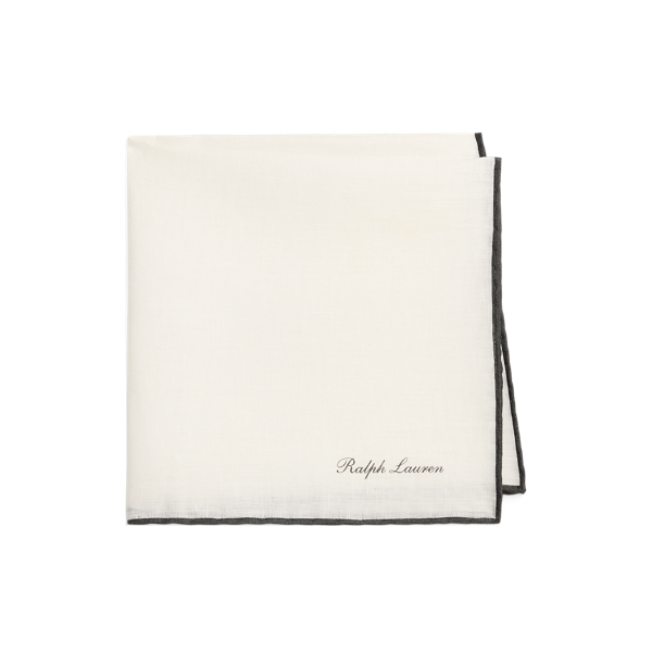 Tipped Linen Pocket Square