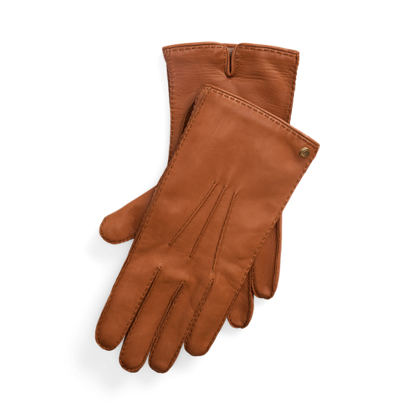 Cashmere-Lined Lambskin Gloves Purple Label 1
