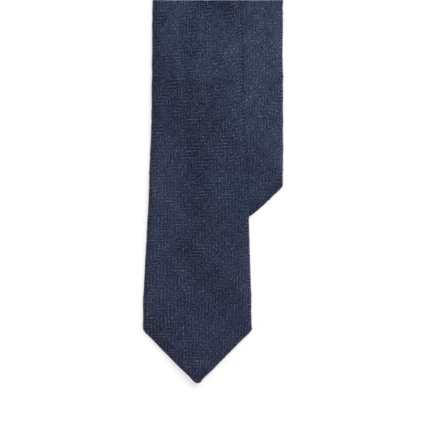 Linen-Silk Herringbone Tie 