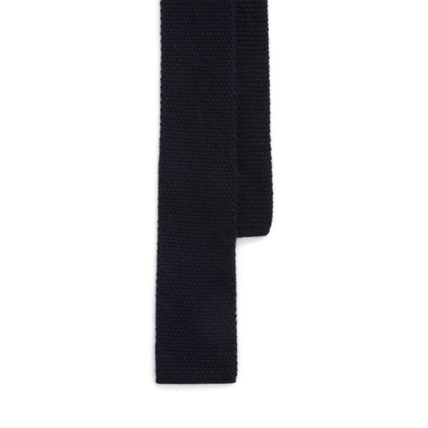 Navy Knit Cashmere Tie Purple Label 1