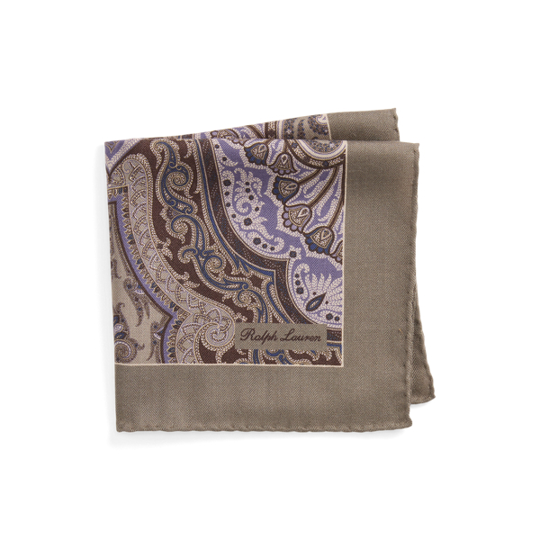 Paisley Cashmere-Silk Pocket Square 