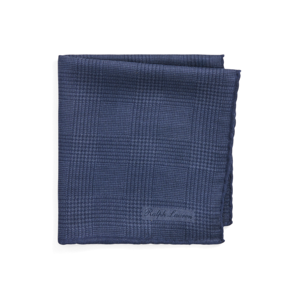 Glen Plaid Cashmere-Silk Pocket Square
