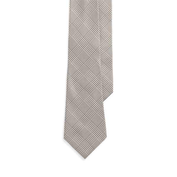 Corbata de sarga de seda con cuadros 