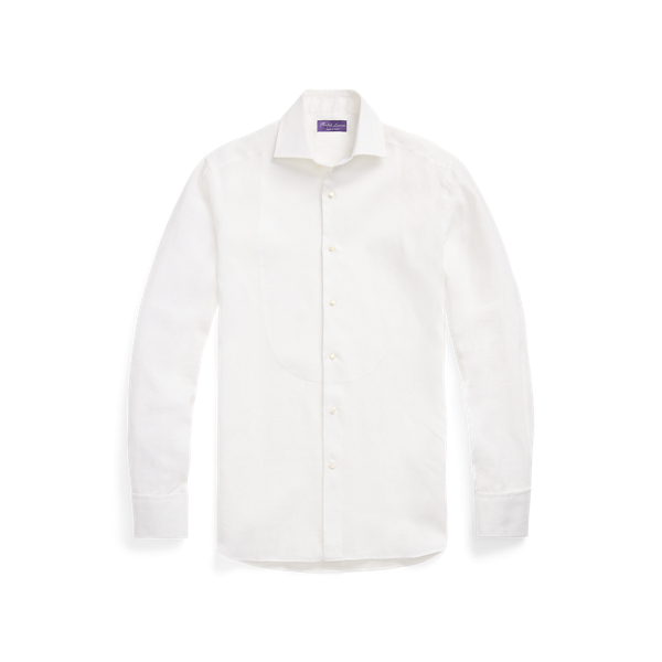 French Cuff Linen Tuxedo Shirt