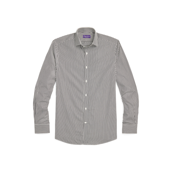 Black/White Bengal-Stripe Poplin Shirt Purple Label 1