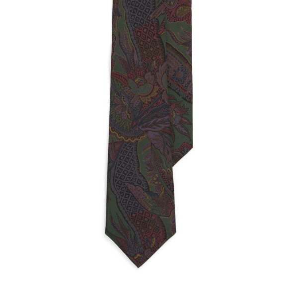 Paisley-Print Silk Tie