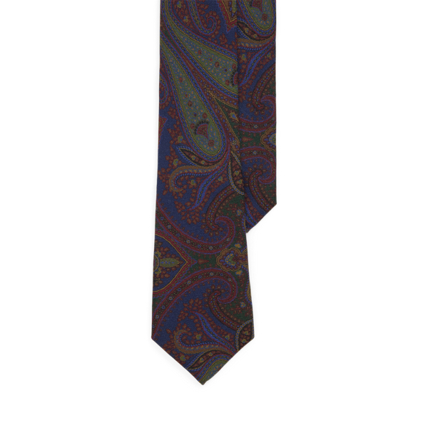 Paisley-Print Cashmere-Silk Tie 